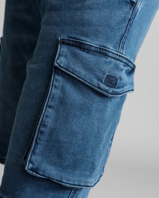 BLUE MEN'S JOGJEAN SHORTS 1D24SS1130MP7164