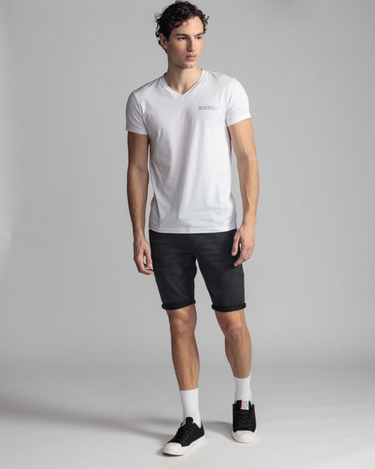 BLACK MEN'S JOGJEAN SHORTS 1D24SS1135MP7150