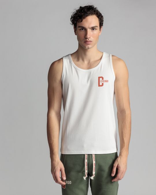 WHITE MEN'S SINGLET 1D24SS4015SL3305