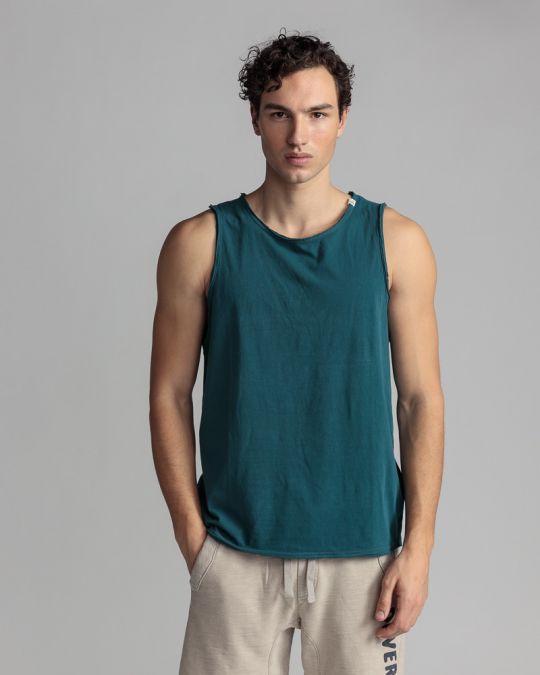GREEN MEN'S SINGLET 1D24SS4014SL0106