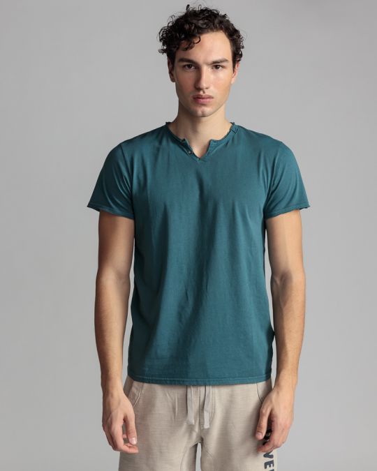 GREEN MEN'S T-SHIRT 1D24SS4046SS0106