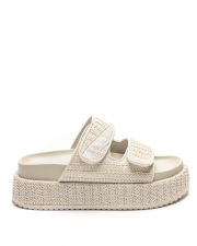 BEIGE WOMEN'S SLIDES - ALEXIS