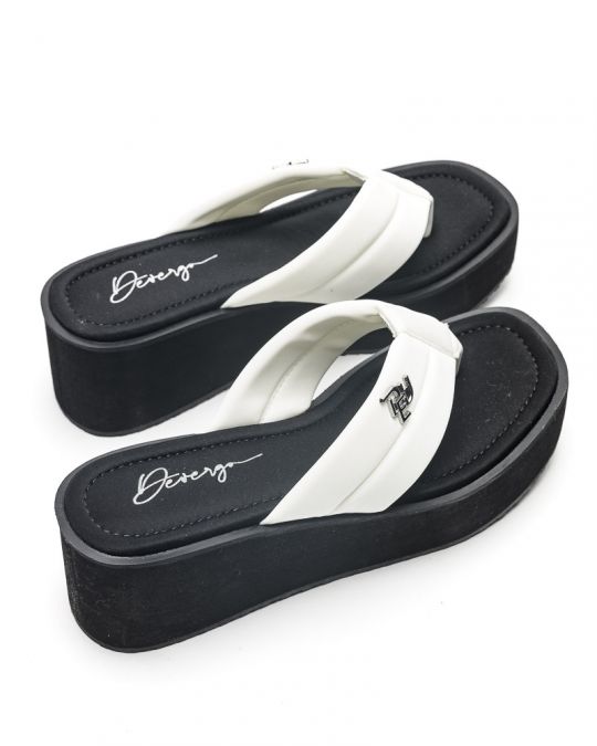 WHITE WOMEN'S SLIDES - NICKY DE24SS2584EV