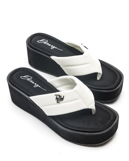 WHITE WOMEN'S SLIDES - NICKY DE24SS2584EV
