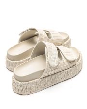 BEIGE WOMEN'S SLIDES - ALEXIS