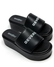 BLACK WOMEN'S SLIDES - MOLLY