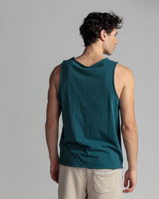 GREEN MEN'S SINGLET 1D24SS4014SL0106