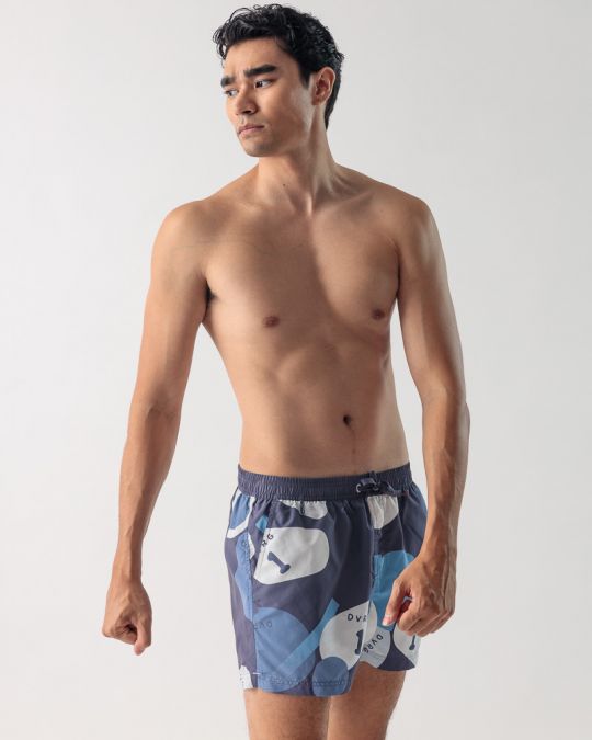 BLUE MEN'S BEACH SHORTS 1D24SS1050SP6000