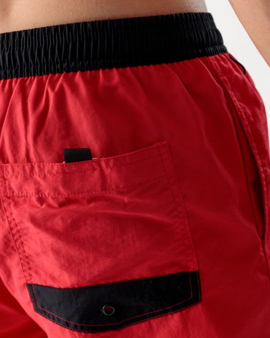 RED MEN'S BEACH SHORTS 1D24SS1054SP6000