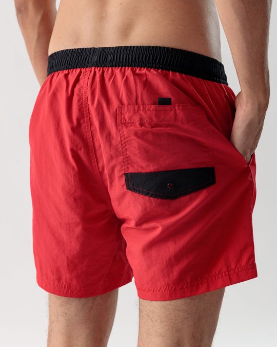 RED MEN'S BEACH SHORTS 1D24SS1054SP6000