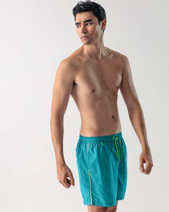 BLUE MEN'S BEACH SHORTS 1D24SS1056SP6000