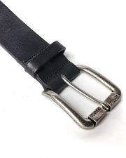 BLACK MEN'S LEATHER BELT