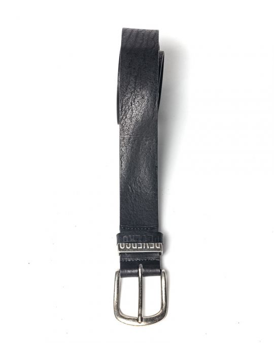 BLACK MEN'S LEATHER BELT 1D24FW8095BL2100