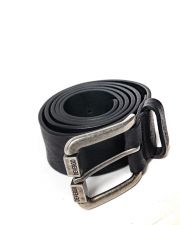 BLACK MEN'S LEATHER BELT
