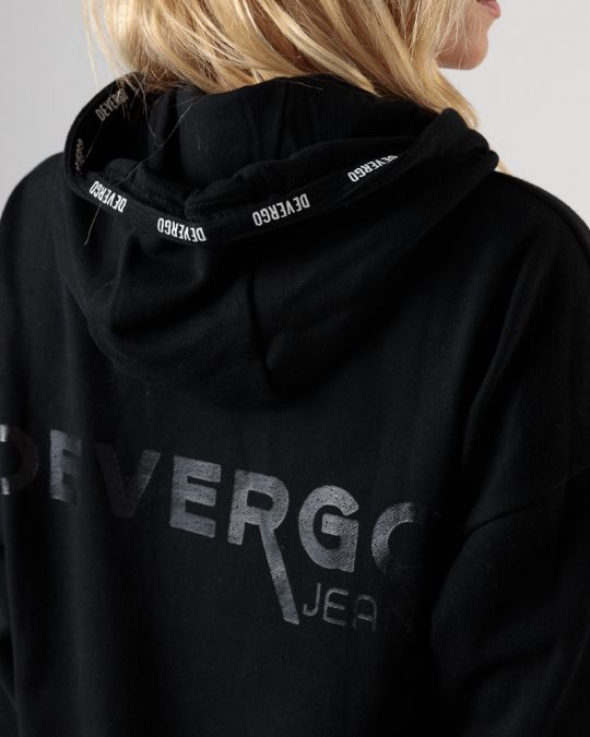 BLACK WOMEN'S HOODED DRESS 2D24FW9580DR0705