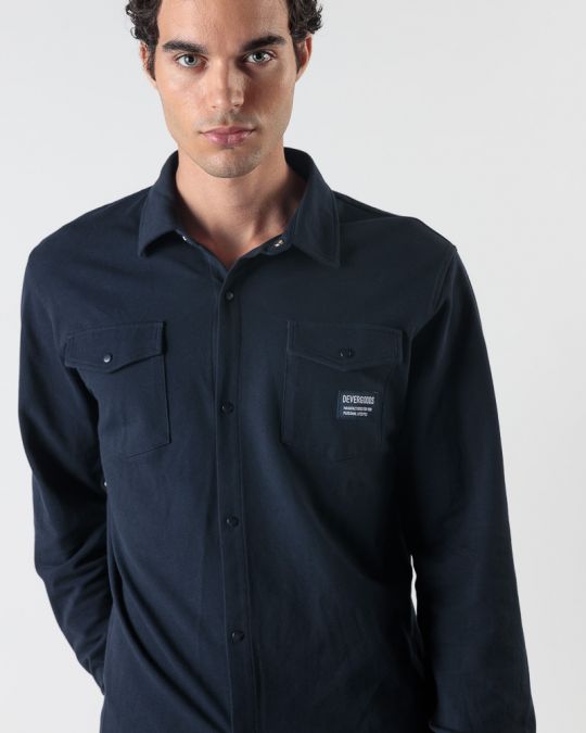 BLUE MEN'S LONG-SLEEVED SHIRT 1D24FW5003LS2405