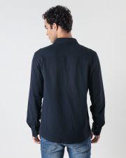 BLUE MEN'S LONG-SLEEVED SHIRT