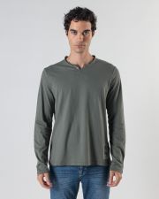 KHAKI MEN'S LONG-SLEEVED T-SHIRT