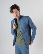 BLUE MEN'S ZIP-UP SWEATSHIRT