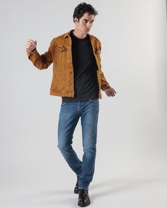 YELLOW MEN'S DENIM JACKET 1D24FW7017KA6106