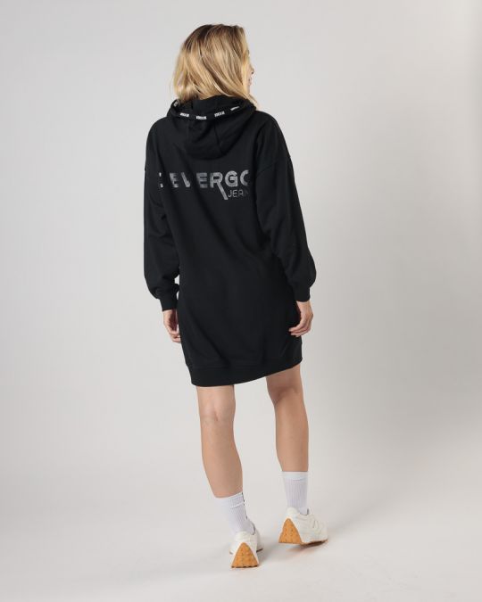 BLACK WOMEN'S HOODED DRESS 2D24FW9580DR0705
