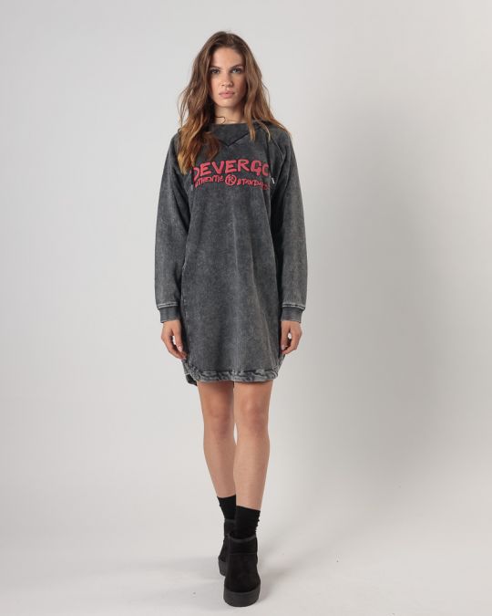 GREY WOMEN'S HOODED DRESS 2D24FW9581DR0724