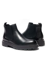 BLACK MEN'S LEATHER BOOTS - CASPER