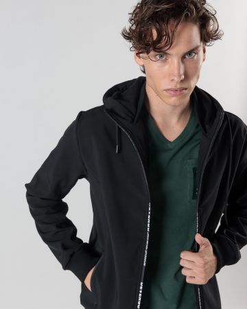 BLACK MEN'S TRANSITIONAL JACKET 1D24FW7011KA1201