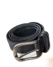 GREY MEN'S LEATHER BELT