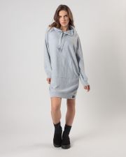 GREY WOMEN'S HOODED DRESS