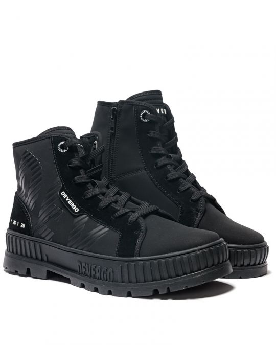 BLACK MEN'S BOOTS - NICOS DE24FW8030PU
