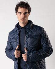 BLUE MEN'S TRANSITIONAL JACKET