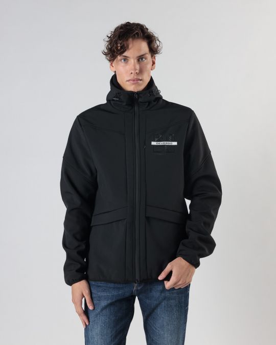 BLACK MEN'S TRANSITIONAL COAT 1D24FW3022KA1201