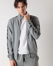 GREY MEN'S ZIP-UP SWEATSHIRT