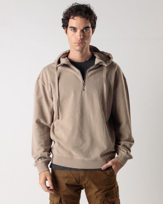 GREY MEN'S HOODIE 1D24FW4079LS0706