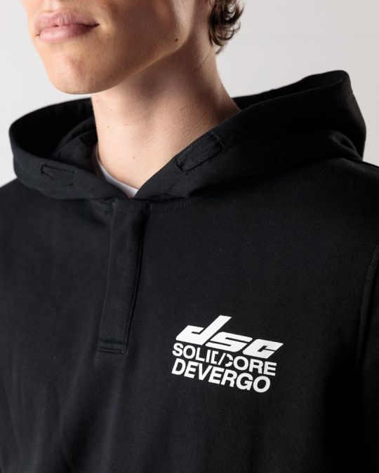 BLACK MEN'S HOODIE 1D24FW4080LS0705