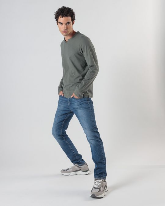 KHAKI MEN'S LONG-SLEEVED T-SHIRT 1D24FW4011LS0104