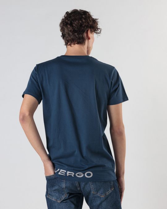 BLUE MEN'S T-SHIRT 1D24FW4023SS0105