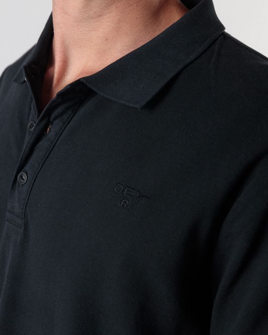BLACK MEN'S POLO SHIRT 1D24FW4045SS2406