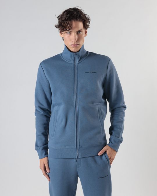 BLUE MEN'S ZIP-UP SWEATSHIRT 1D24FW4085KA0705