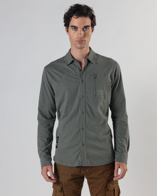 KHAKI MEN'S LONG-SLEEVED SHIRT 1D24FW5004LS0104