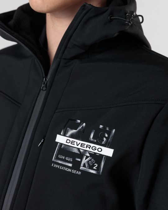 BLACK MEN'S TRANSITIONAL COAT 1D24FW3022KA1201