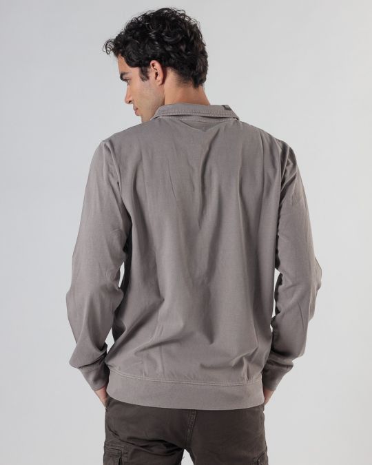BROWN MEN'S LONG-SLEEVED T-SHIRT 1D24FW4005LS0106