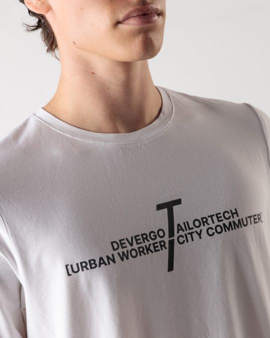 WHITE MEN'S LONG-SLEEVED T-SHIRT 1D24FW4008LS0105