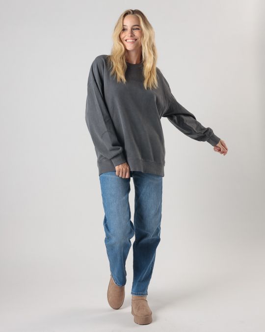 GREY WOMEN'S SWEATSHIRT 2D24FW4587LS0706