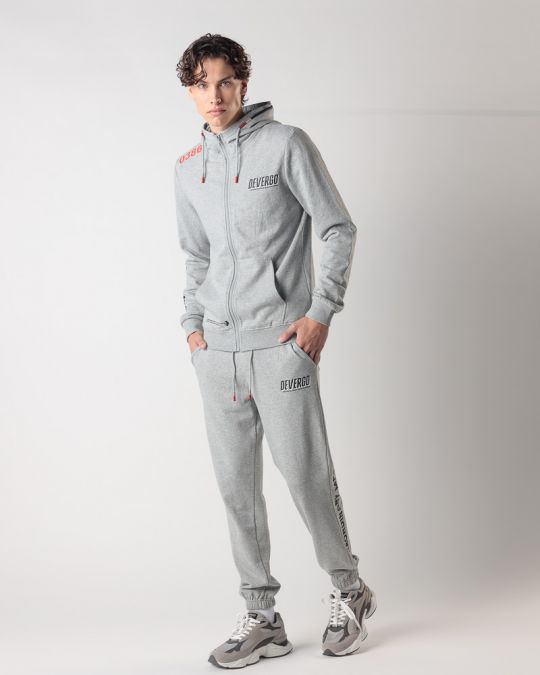 GREY MEN'S ZIP-UP SWEATSHIRT 1D24FW4074KA0705