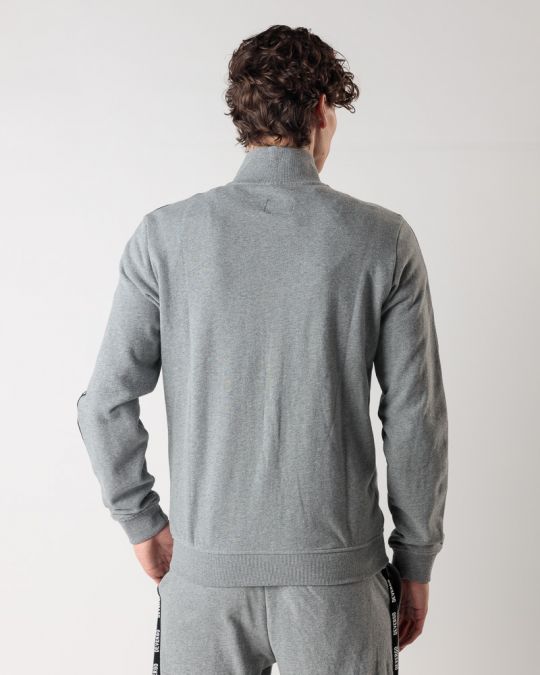 GREY MEN'S ZIP-UP SWEATSHIRT 1D24FW4078KA0704