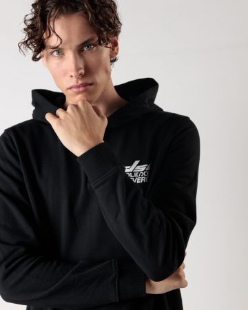 BLACK MEN'S HOODIE 1D24FW4080LS0705