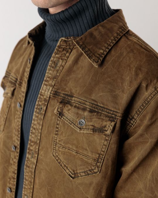 KHAKI MEN'S LONG-SLEEVED SHIRT 1D24FW5007LS1306