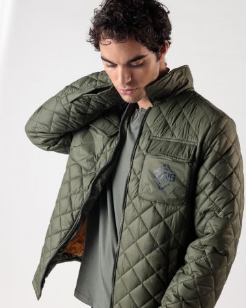 KHAKI MEN'S TRANSITIONAL JACKET 1D24FW7004KA1600